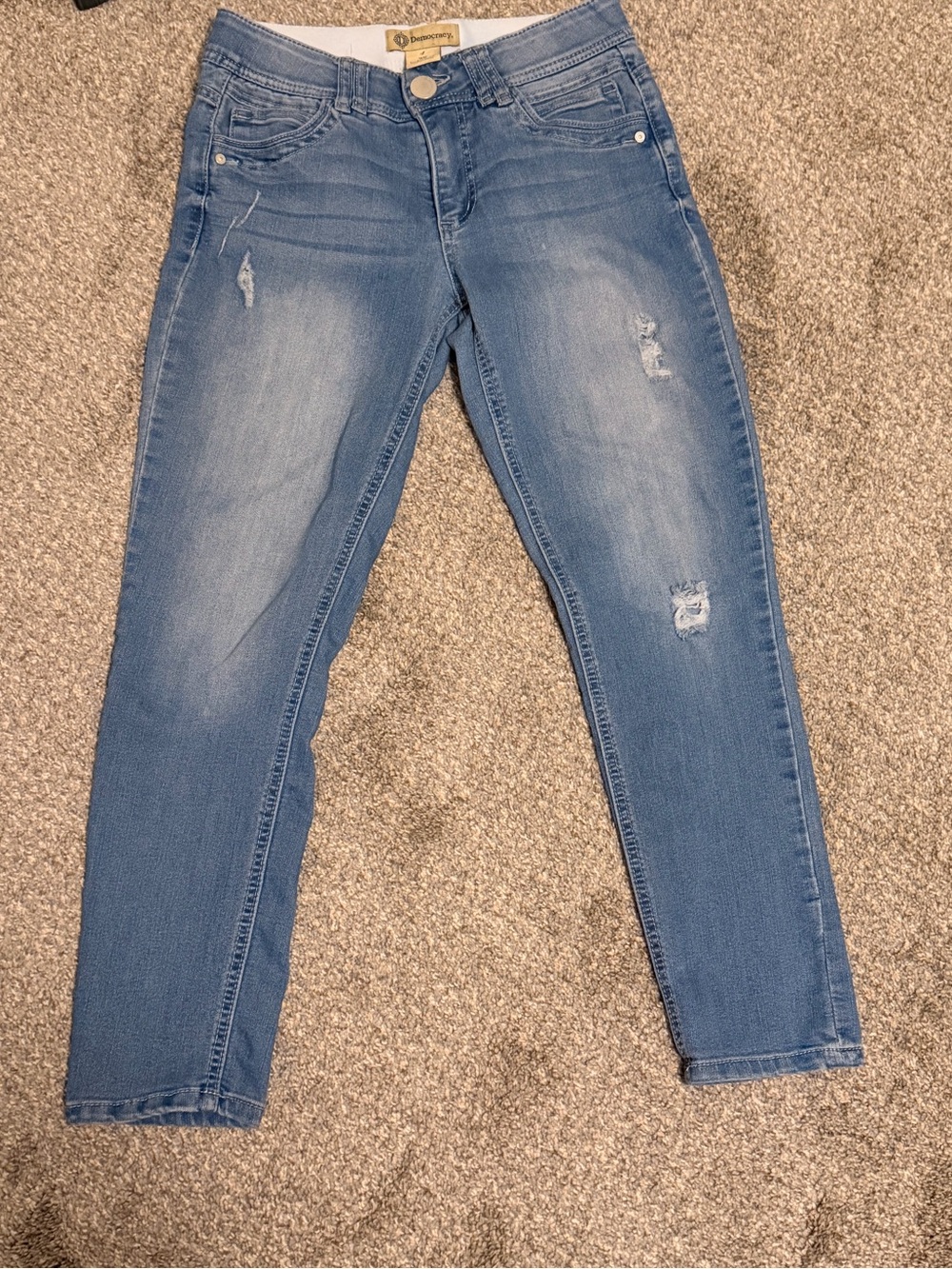 Democracy Light Blue Distressed Skinny Jeans